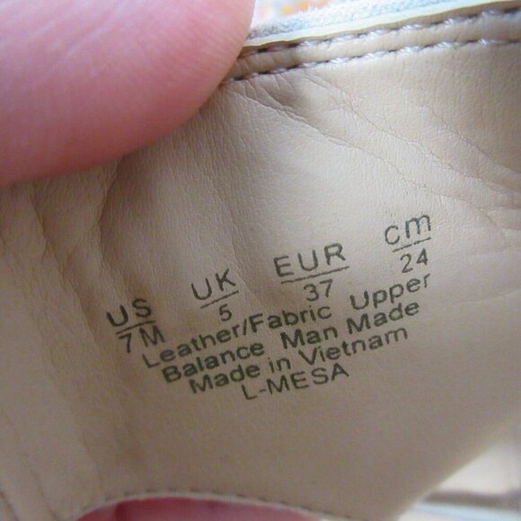 Franco Sarto L-Mesa Women Leather Strappy Open Toe Sandals Size 7 Taupe Heel 558 - Picture 8 of 10